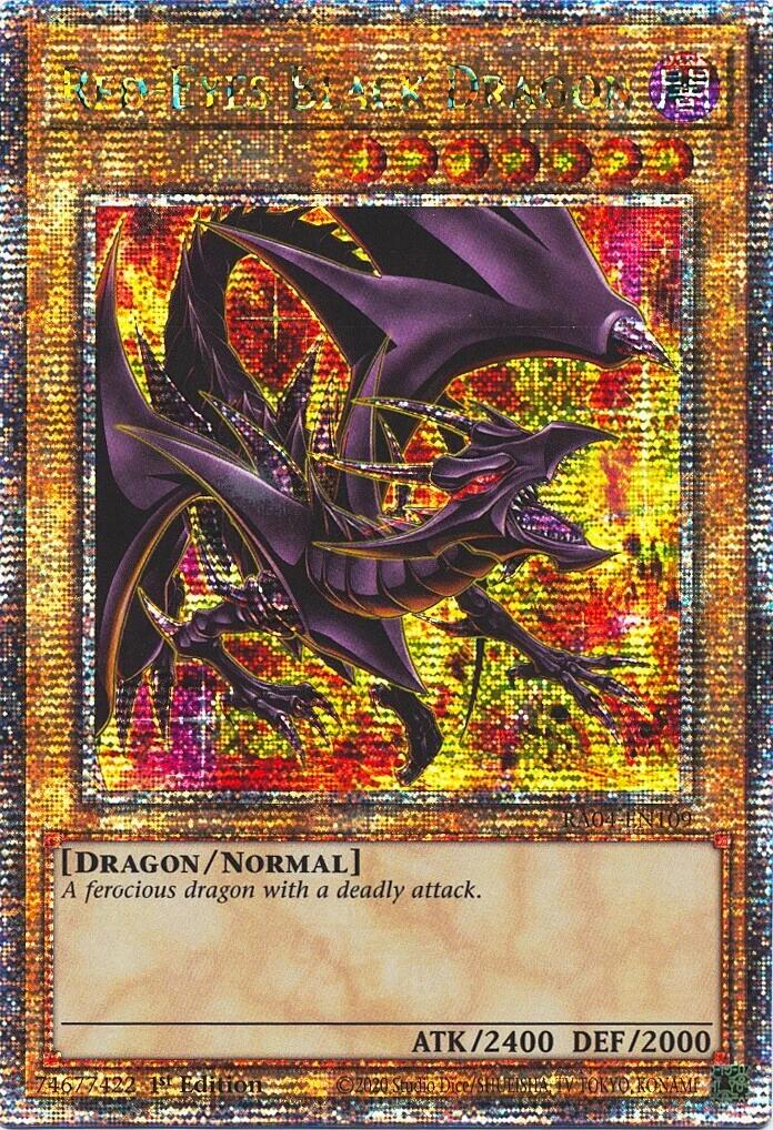 Red-Eyes Black Dragon (8th Art) [RA04-EN109] Quarter Century Secret Rare | Total Play