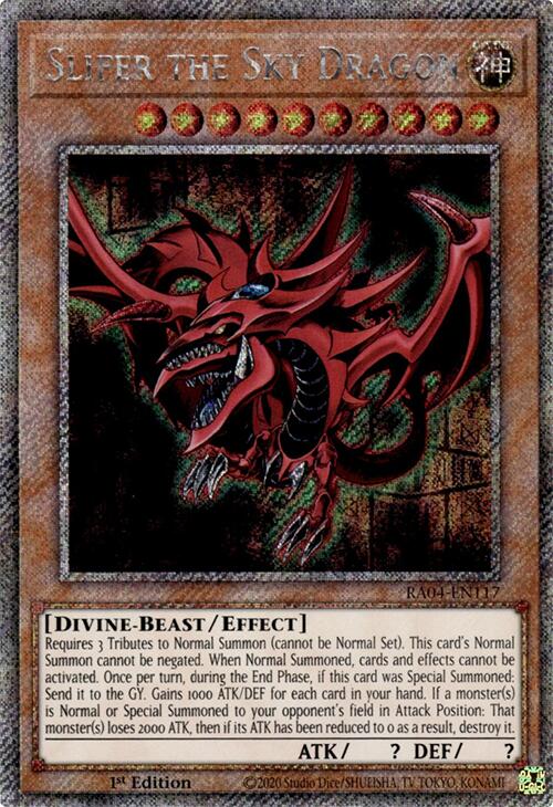 Slifer the Sky Dragon [RA04-EN117] Platinum Secret Rare | Total Play