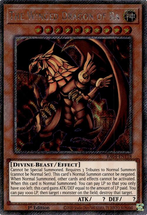 The Winged Dragon of Ra [RA04-EN118] Platinum Secret Rare | Total Play