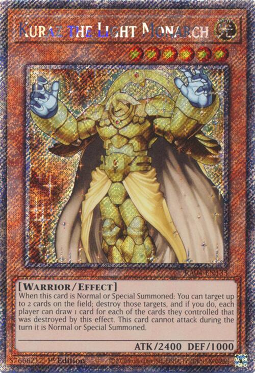 Kuraz the Light Monarch [RA04-EN133] Platinum Secret Rare | Total Play