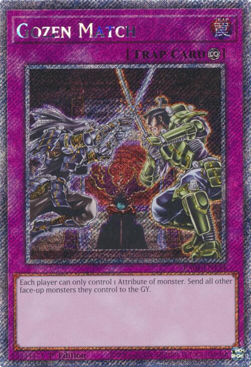 Gozen Match [RA04-EN134] Platinum Secret Rare | Total Play