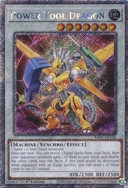 Power Tool Dragon [RA04-EN135] Platinum Secret Rare | Total Play