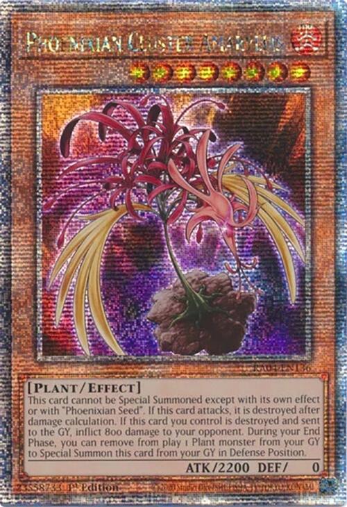 Phoenixian Cluster Amaryllis [RA04-EN136] Quarter Century Secret Rare | Total Play