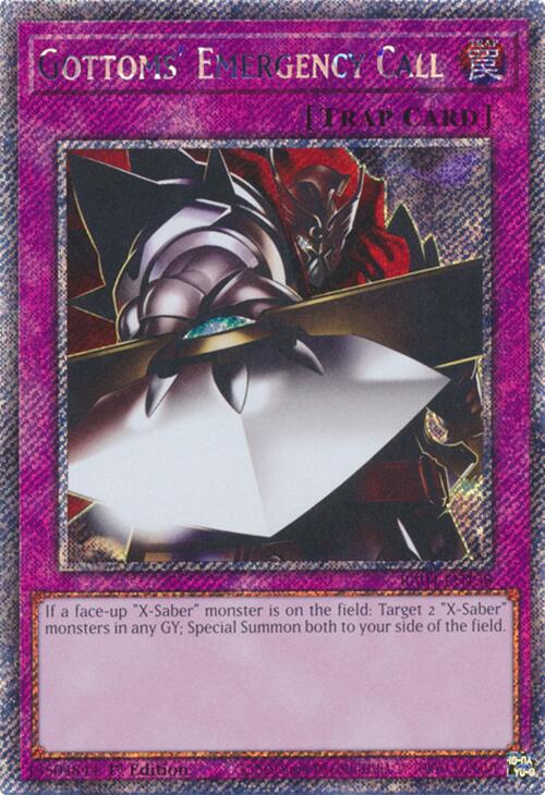 Gottoms' Emergency Call [RA04-EN138] Platinum Secret Rare | Total Play