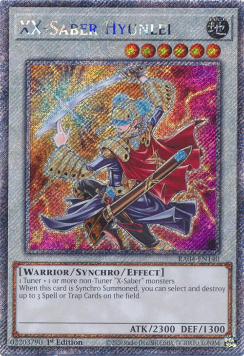 XX-Saber Hyunlei [RA04-EN140] Platinum Secret Rare | Total Play