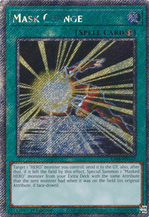 Mask Change [RA04-EN142] Platinum Secret Rare | Total Play