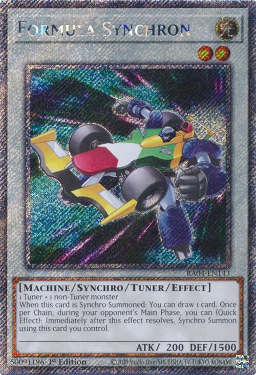 Formula Synchron [RA04-EN143] Platinum Secret Rare | Total Play