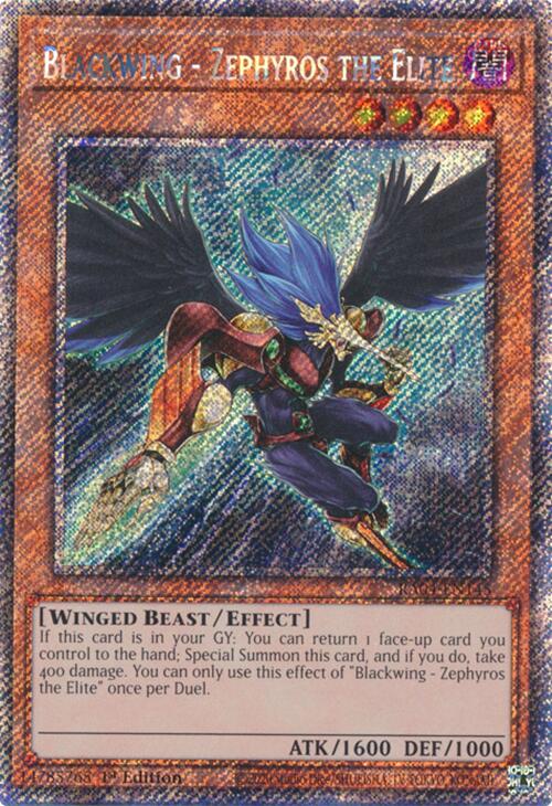 Blackwing - Zephyros the Elite [RA04-EN145] Platinum Secret Rare | Total Play