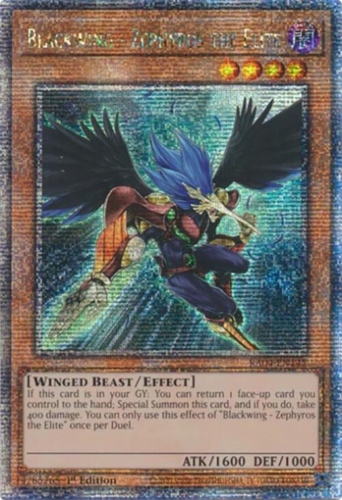 Blackwing - Zephyros the Elite [RA04-EN145] Quarter Century Secret Rare | Total Play