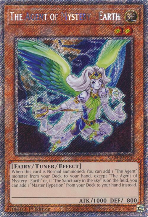 The Agent of Mystery - Earth [RA04-EN146] Platinum Secret Rare | Total Play