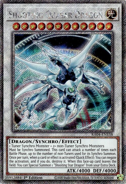 Shooting Quasar Dragon [RA04-EN158] Platinum Secret Rare | Total Play