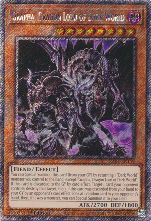 Grapha, Dragon Lord of Dark World [RA04-EN159] Platinum Secret Rare | Total Play
