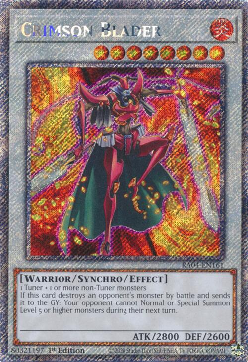 Crimson Blader [RA04-EN161] Platinum Secret Rare | Total Play