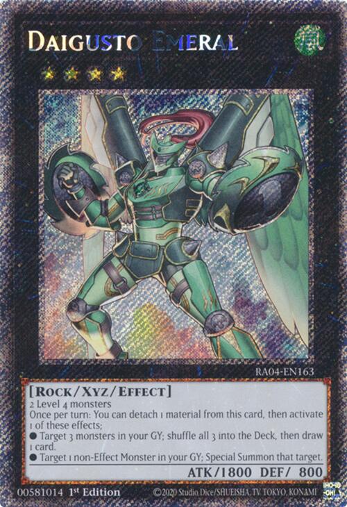 Daigusto Emeral [RA04-EN163] Platinum Secret Rare | Total Play