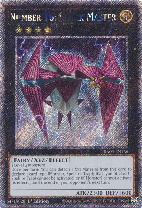 Number 16: Shock Master [RA04-EN166] Platinum Secret Rare | Total Play