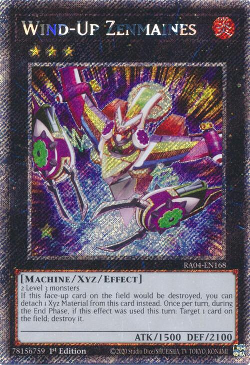 Wind-Up Zenmaines [RA04-EN168] Platinum Secret Rare | Total Play