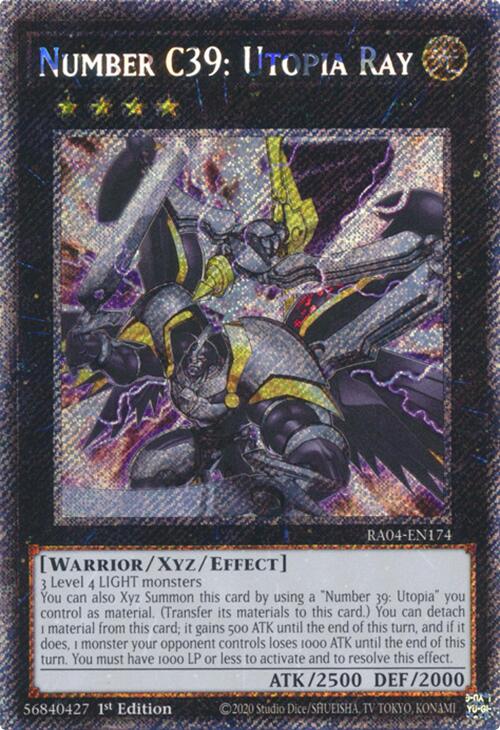 Number C39: Utopia Ray [RA04-EN174] Platinum Secret Rare | Total Play
