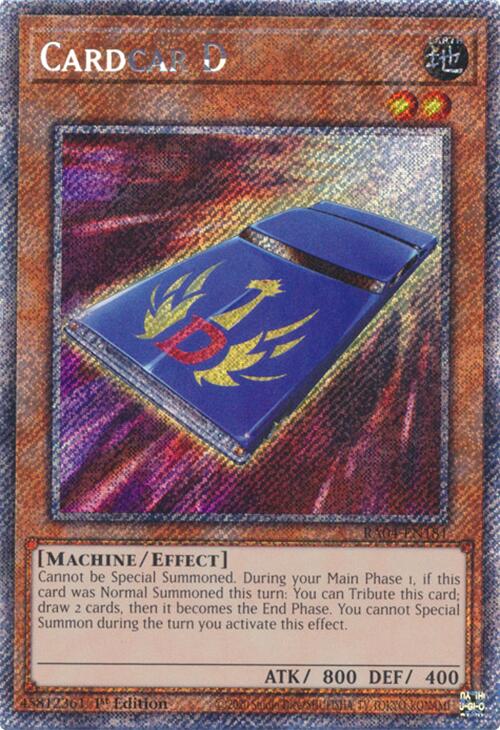 Cardcar D [RA04-EN181] Platinum Secret Rare | Total Play