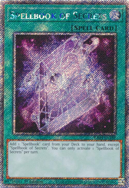 Spellbook of Secrets [RA04-EN189] Platinum Secret Rare | Total Play
