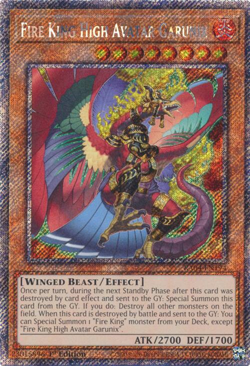 Fire King High Avatar Garunix [RA04-EN194] Platinum Secret Rare | Total Play