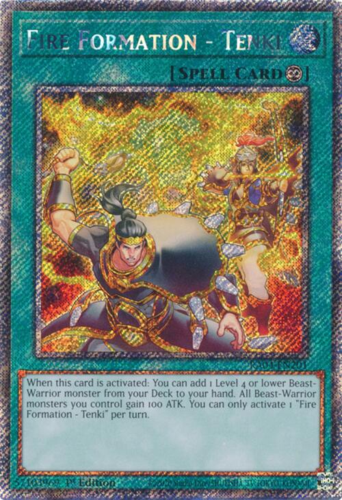 Fire Formation - Tenki [RA04-EN201] Platinum Secret Rare | Total Play