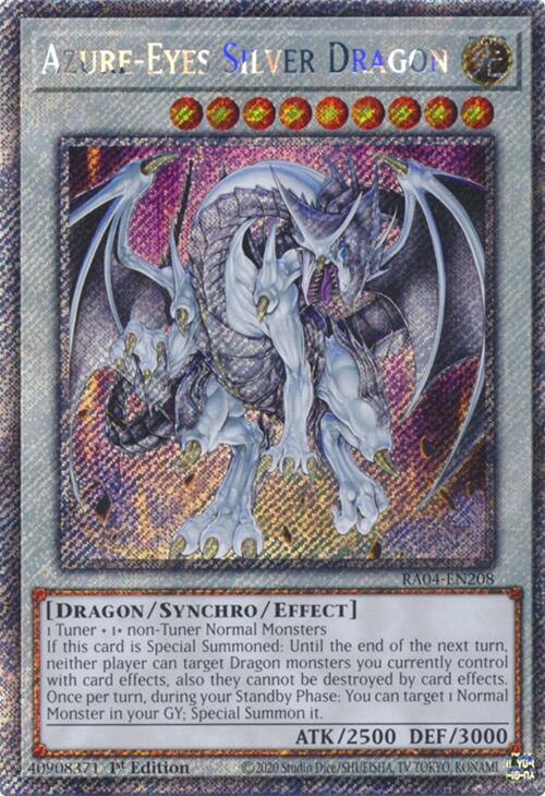 Azure-Eyes Silver Dragon [RA04-EN208] Platinum Secret Rare | Total Play