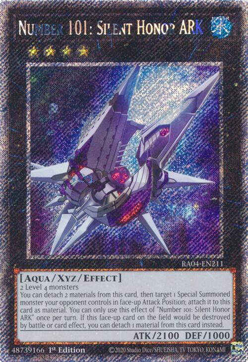 Number 101: Silent Honor ARK [RA04-EN211] Platinum Secret Rare | Total Play