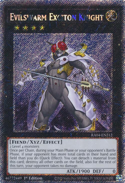 Evilswarm Exciton Knight [RA04-EN212] Platinum Secret Rare | Total Play