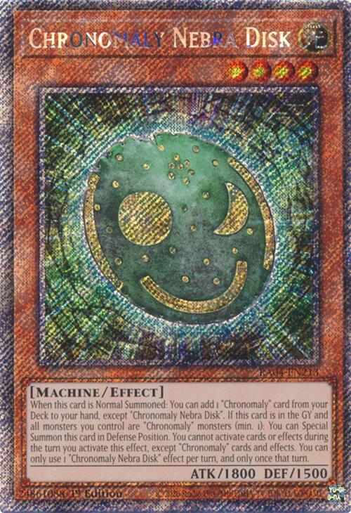 Chronomaly Nebra Disk [RA04-EN213] Platinum Secret Rare | Total Play