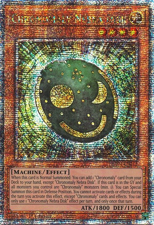 Chronomaly Nebra Disk [RA04-EN213] Quarter Century Secret Rare | Total Play