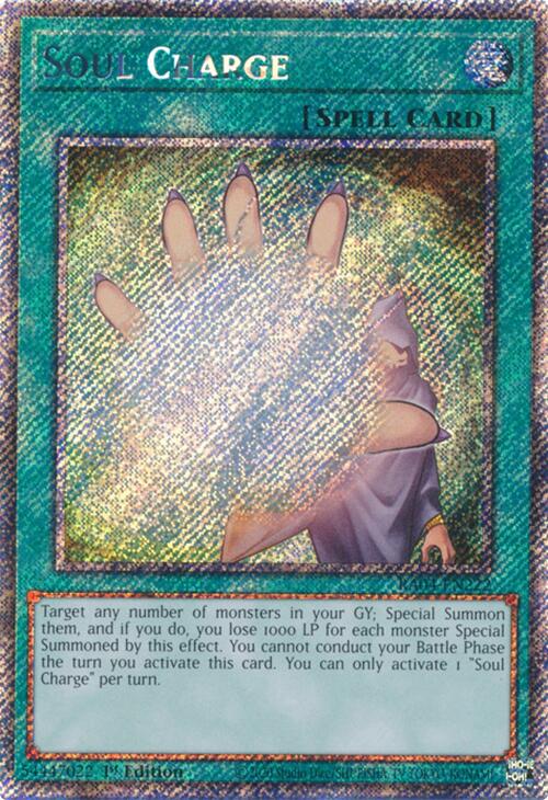 Soul Charge [RA04-EN222] Platinum Secret Rare | Total Play