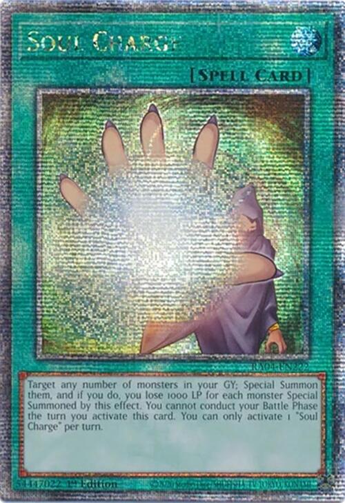 Soul Charge [RA04-EN222] Quarter Century Secret Rare | Total Play