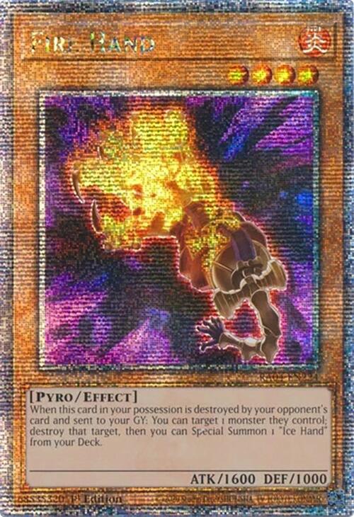 Fire Hand [RA04-EN224] Quarter Century Secret Rare | Total Play