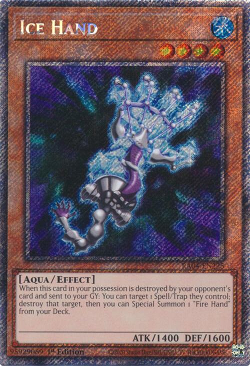 Ice Hand [RA04-EN225] Platinum Secret Rare | Total Play