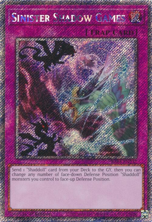 Sinister Shadow Games [RA04-EN232] Platinum Secret Rare | Total Play