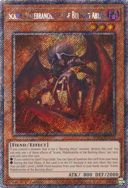 Scarm, Malebranche of the Burning Abyss [RA04-EN233] Platinum Secret Rare | Total Play