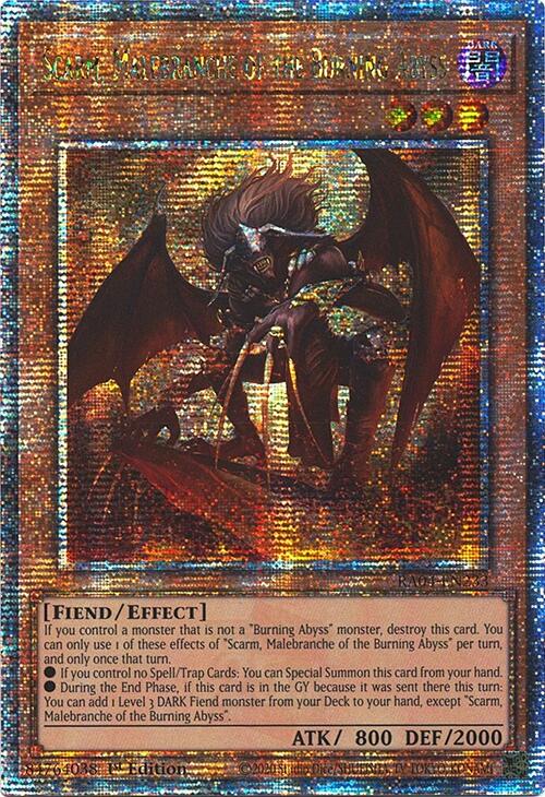 Scarm, Malebranche of the Burning Abyss [RA04-EN233] Quarter Century Secret Rare | Total Play