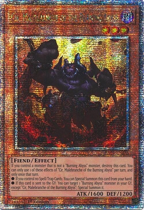 Cir, Malebranche of the Burning Abyss [RA04-EN235] Quarter Century Secret Rare | Total Play
