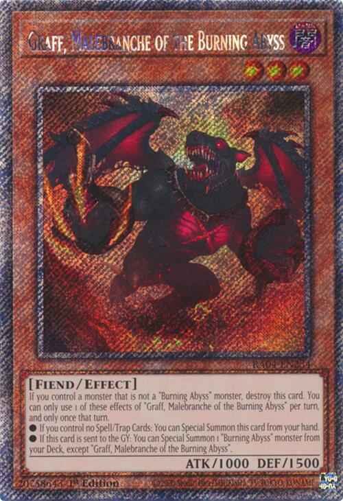 Graff, Malebranche of the Burning Abyss [RA04-EN234] Platinum Secret Rare | Total Play