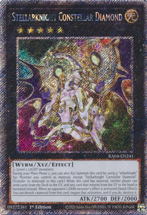 Stellarknight Constellar Diamond [RA04-EN241] Platinum Secret Rare | Total Play