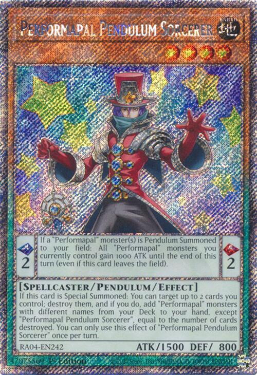 Performapal Pendulum Sorcerer [RA04-EN242] Platinum Secret Rare | Total Play