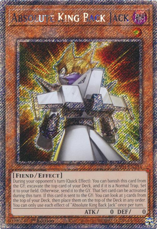 Absolute King Back Jack [RA04-EN244] Platinum Secret Rare | Total Play