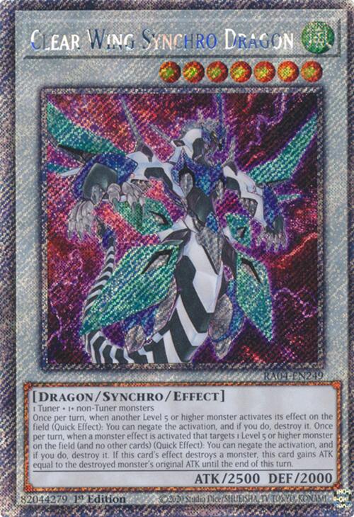 Clear Wing Synchro Dragon [RA04-EN249] Platinum Secret Rare | Total Play