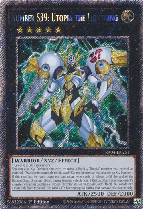 Number S39: Utopia the Lightning [RA04-EN251] Platinum Secret Rare | Total Play