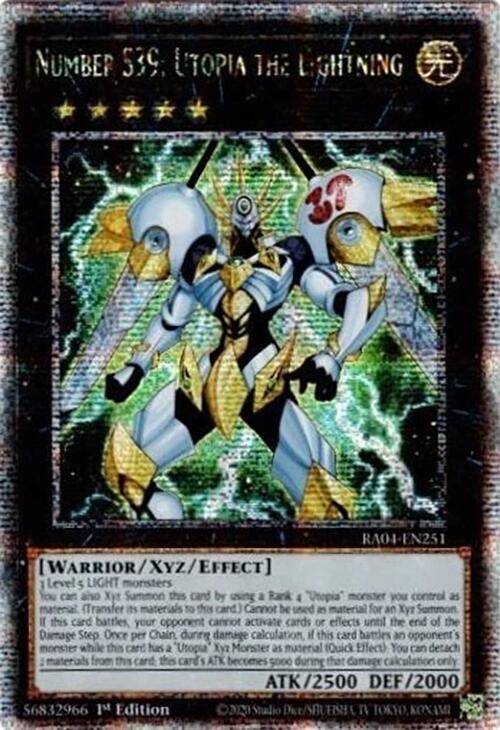 Number S39: Utopia the Lightning [RA04-EN251] Quarter Century Secret Rare | Total Play