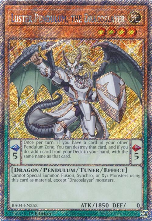 Luster Pendulum, the Dracoslayer [RA04-EN252] Platinum Secret Rare | Total Play