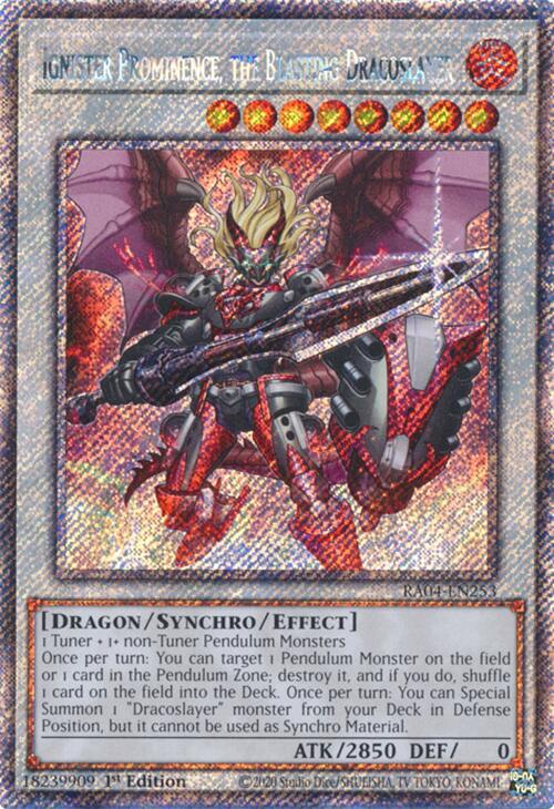 Ignister Prominence, the Blasting Dracoslayer [RA04-EN253] Platinum Secret Rare | Total Play