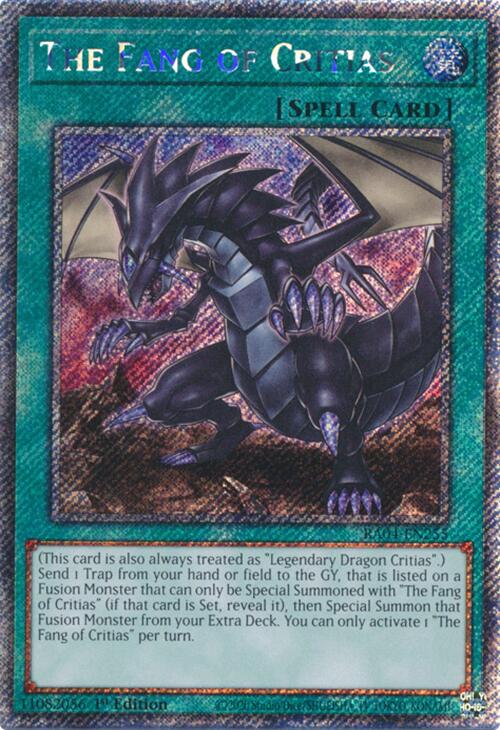 The Fang of Critias [RA04-EN255] Platinum Secret Rare | Total Play