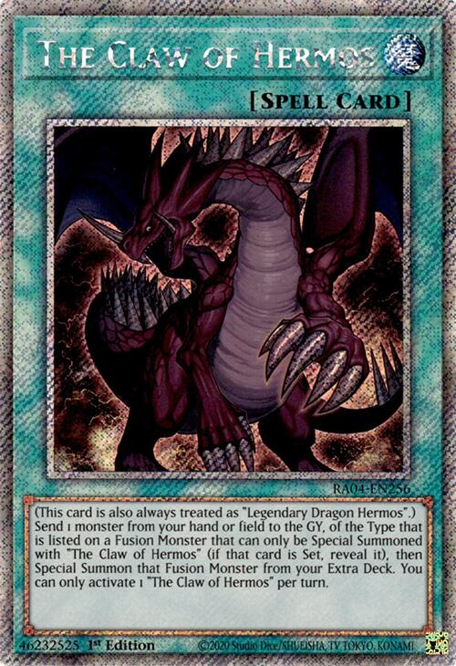 The Claw of Hermos [RA04-EN256] Platinum Secret Rare | Total Play