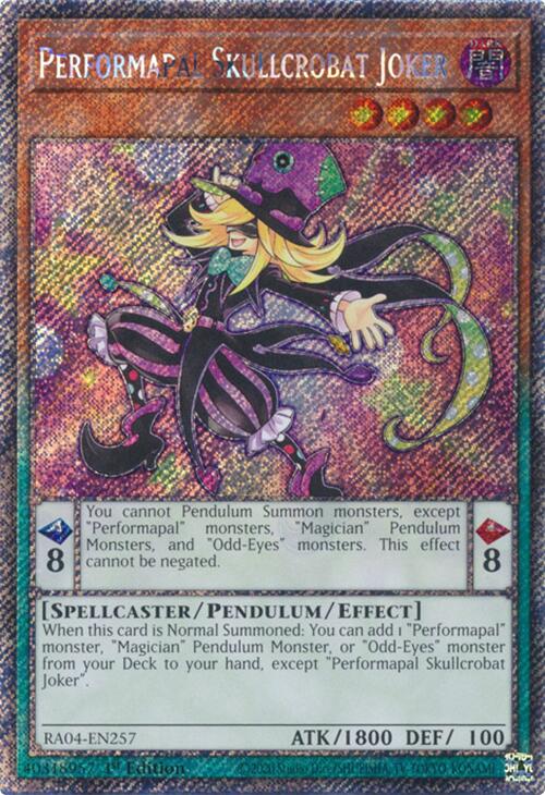 Performapal Skullcrobat Joker [RA04-EN257] Platinum Secret Rare | Total Play